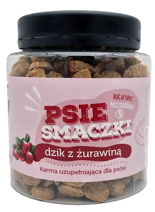 Hau Now psie smaczki, dzik z żurawiną 300g