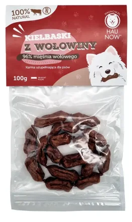 Hau Now kiełbaski z wołowiny dla psa