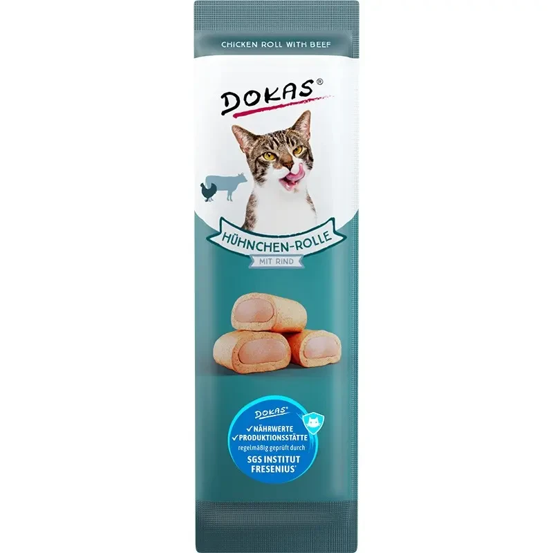 dokas miękkie przysmaki dla kota kurczak z wołowiną