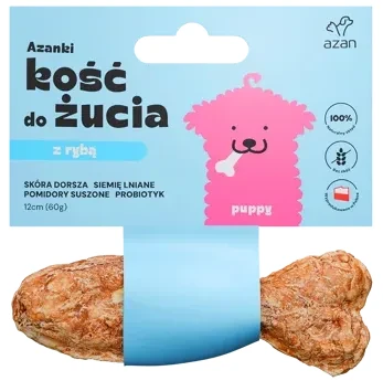 Azanki kość do żucia z rybą dla szczeniąt.webp