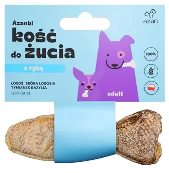 Azanki kość do żucia z łososiem tymiankiem i bazylią