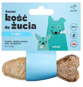 Azanki kość dla psa z flądrą i łosiem