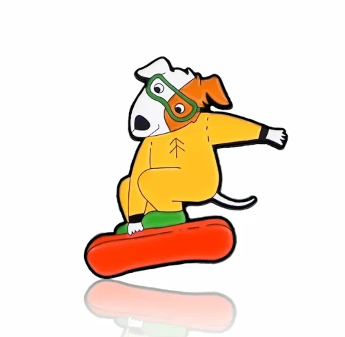 Pies na snowbordzie.webp
