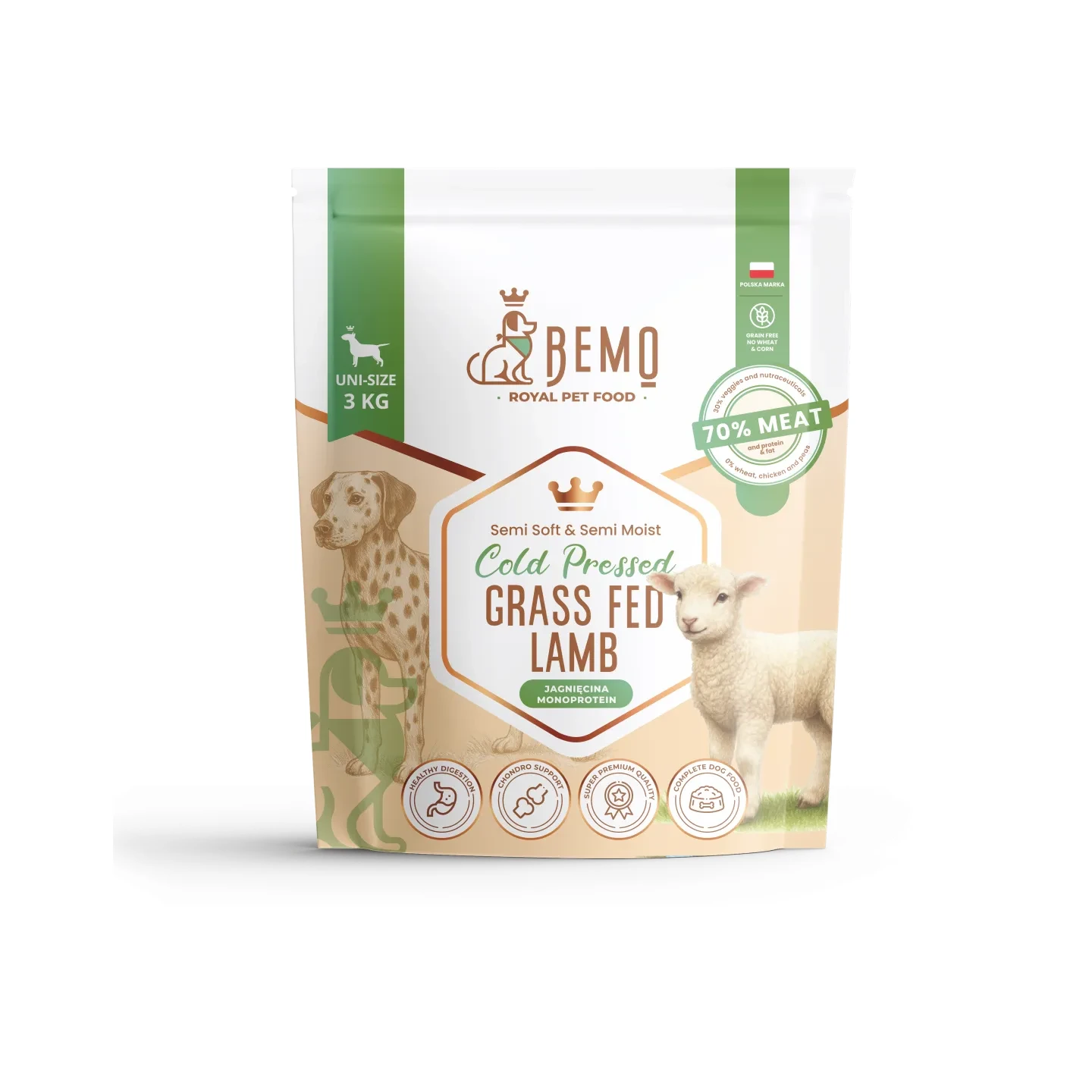 karma dla psa tłoczona na zimno bemo jagnięcina.webp