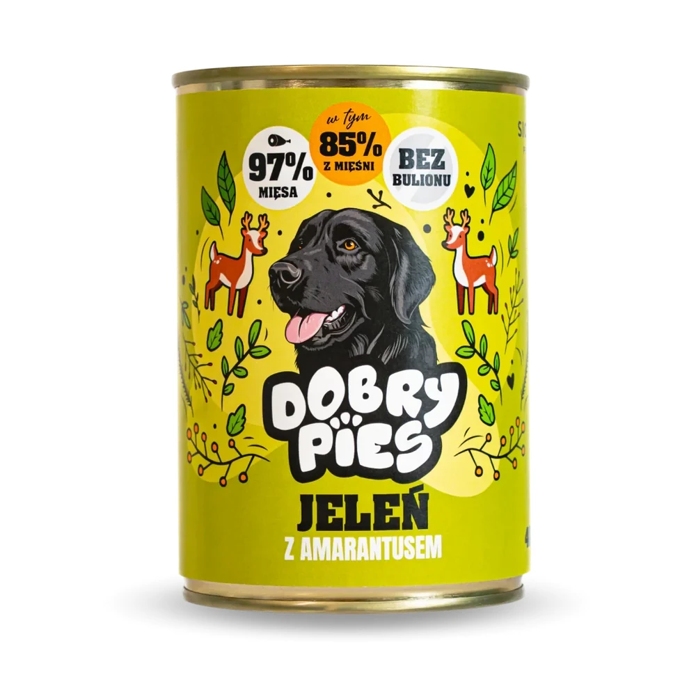 jeleń z amarantusem dobry pies.webp